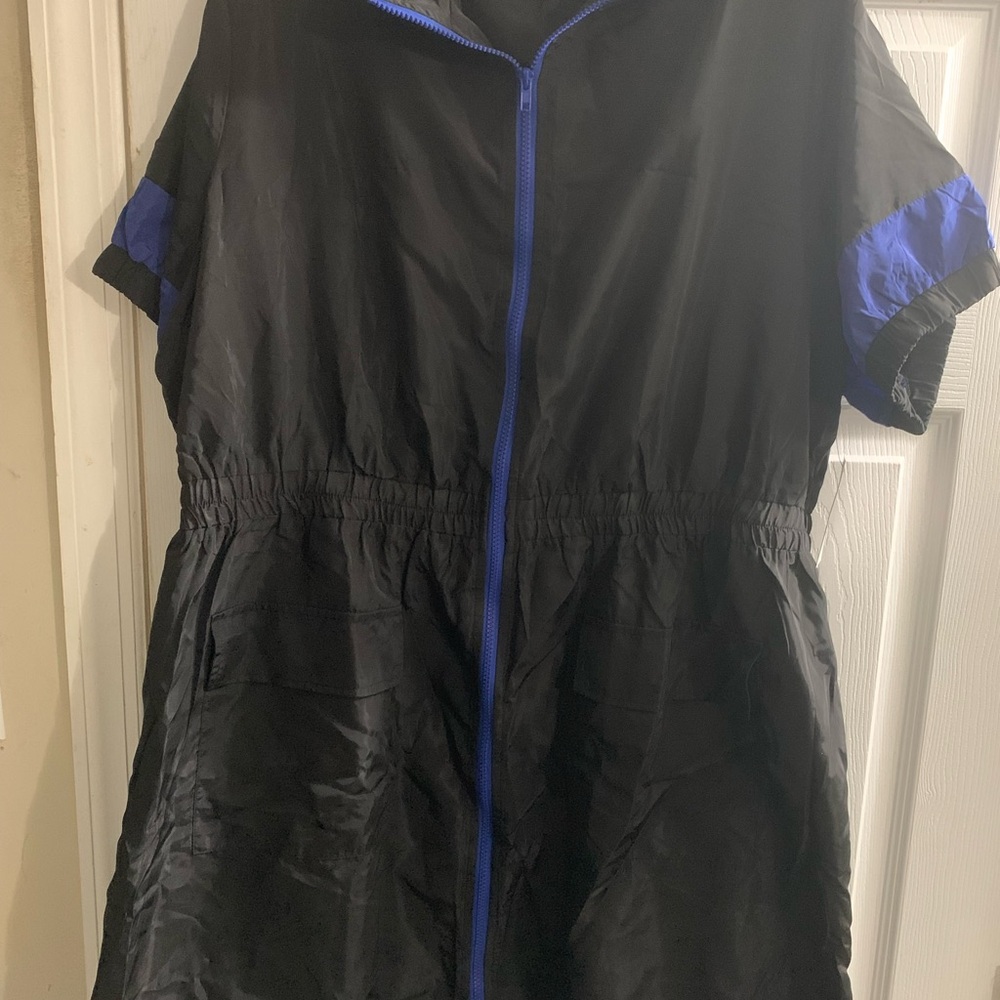 Women's Black and Blue mini dress